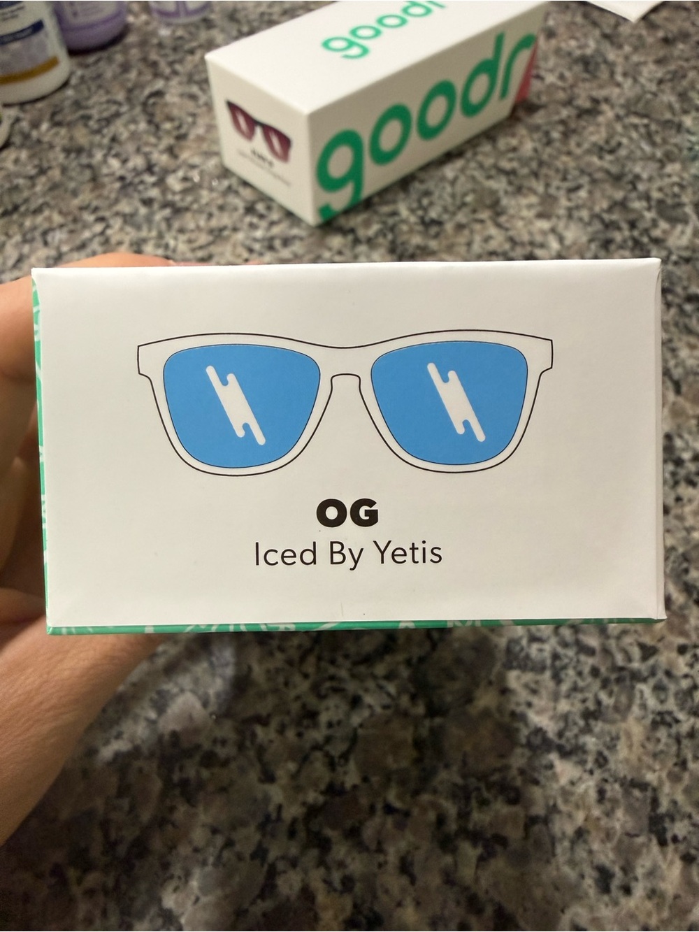 Goodr OG Iced By Yetis Blue Lens Sunglasses